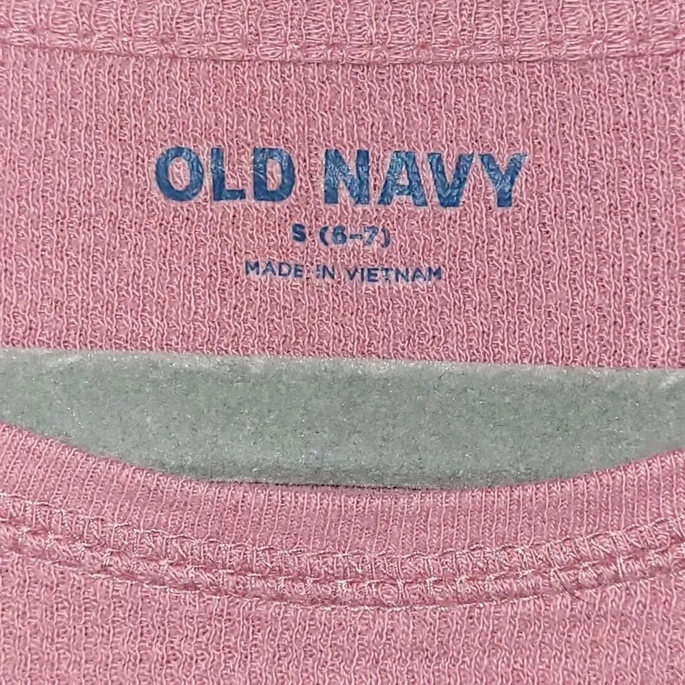 Old Navy Size Small 6-7 Rose Pink Knit Longsleeve Top